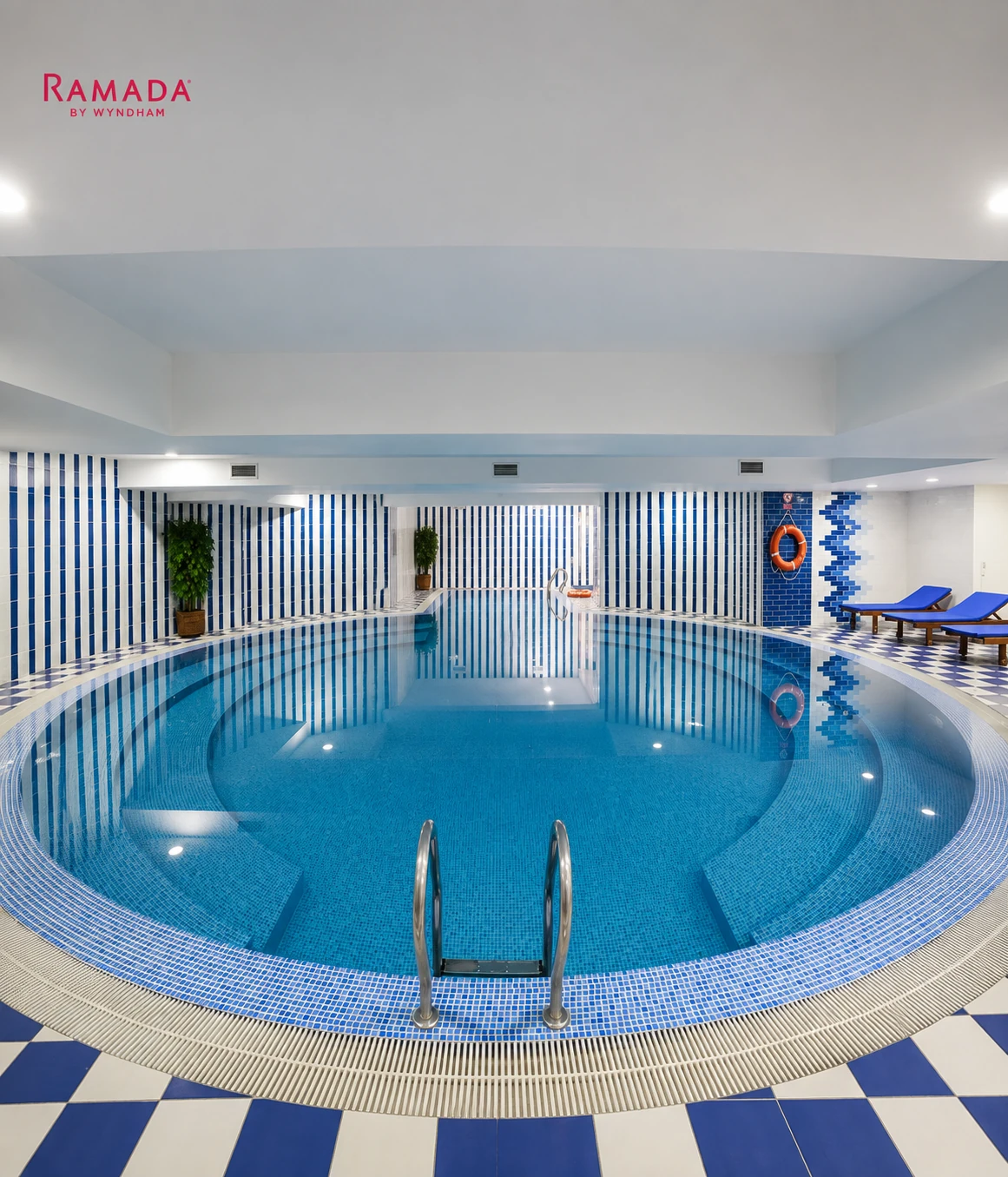 Indoor pool at Ramada Almaty