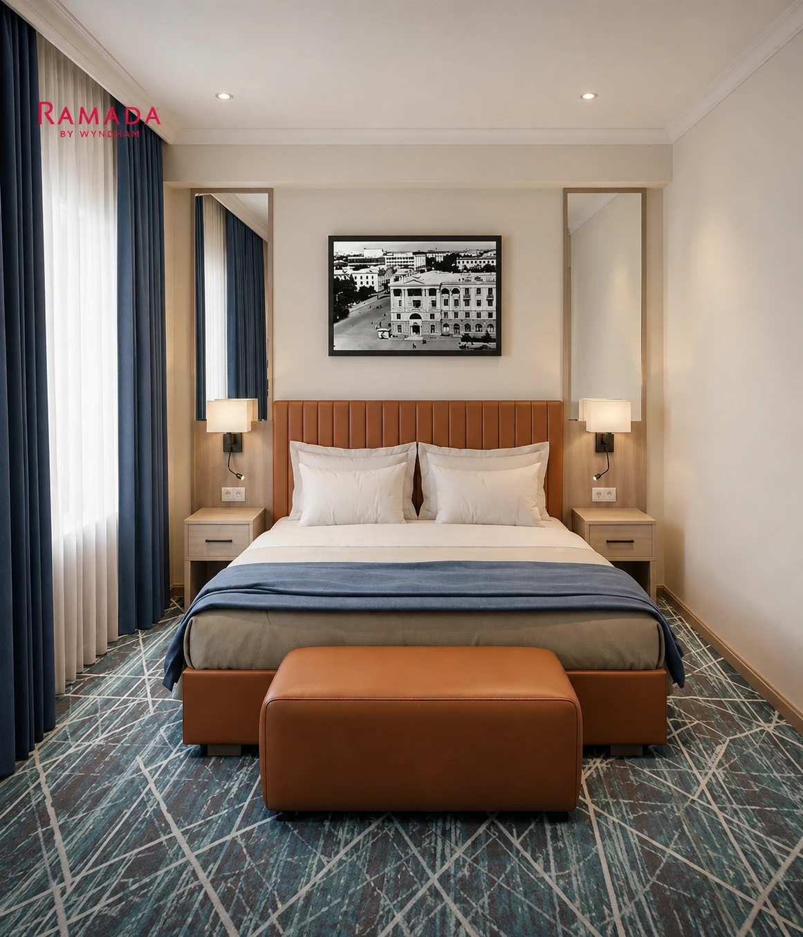 Guest room at Ramada Nursultan
