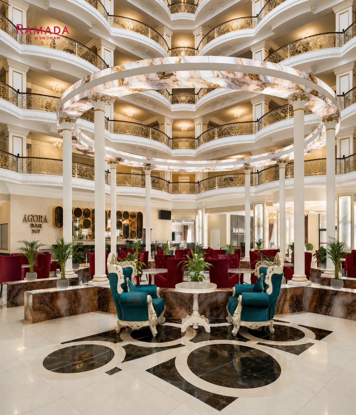 Lobby at Ramada Shymkent