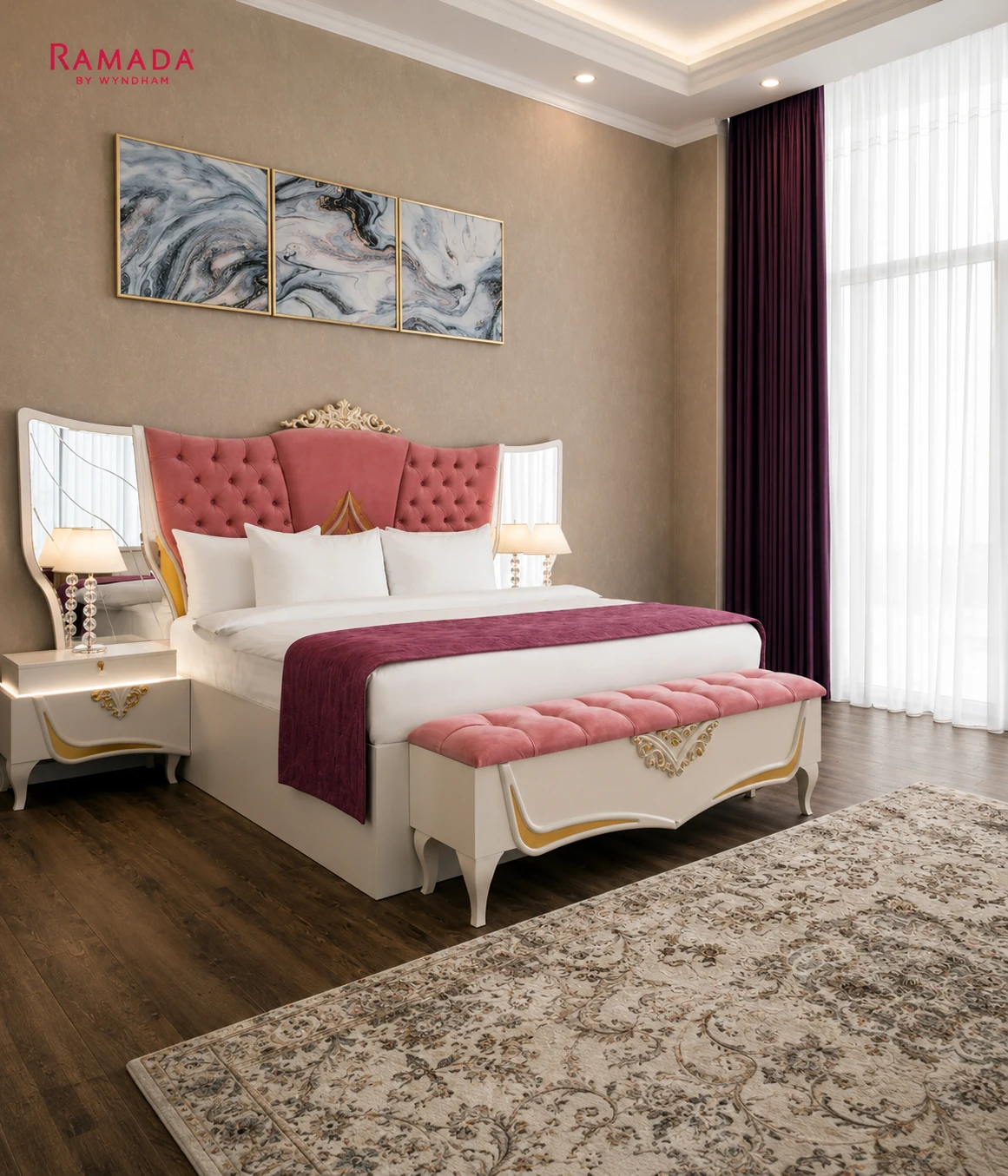 Guest room at Ramada Shymkent
