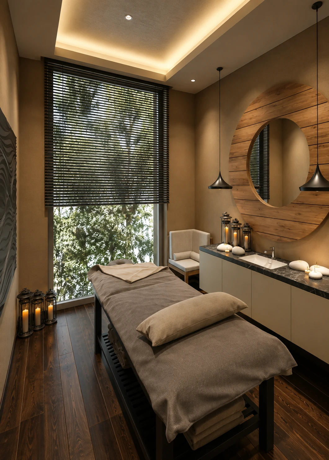 Spa treatment room at Wyndham Burabay