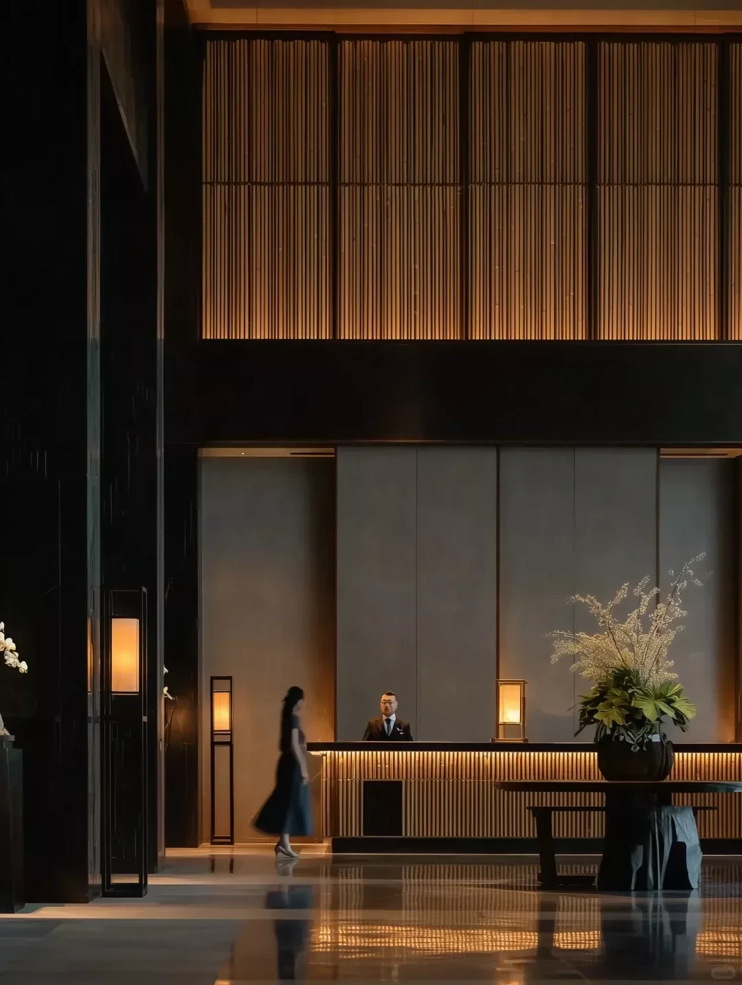 Luxury hotel interior prepared for operation