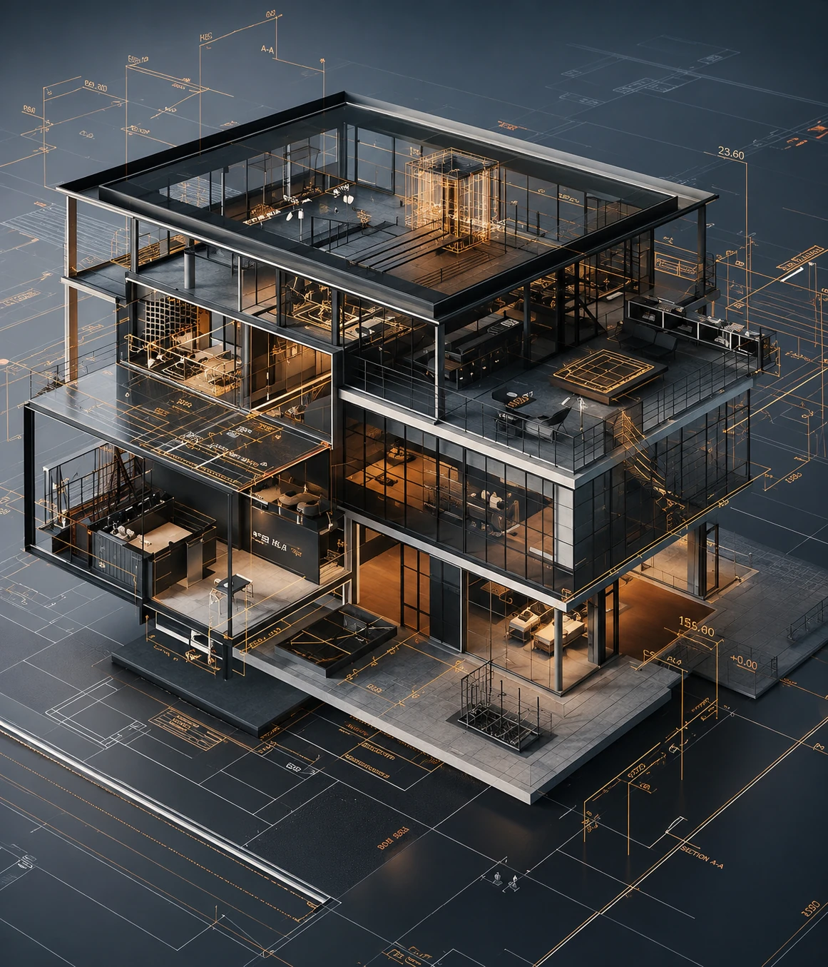 Architectural digital twin and 3D visualization model